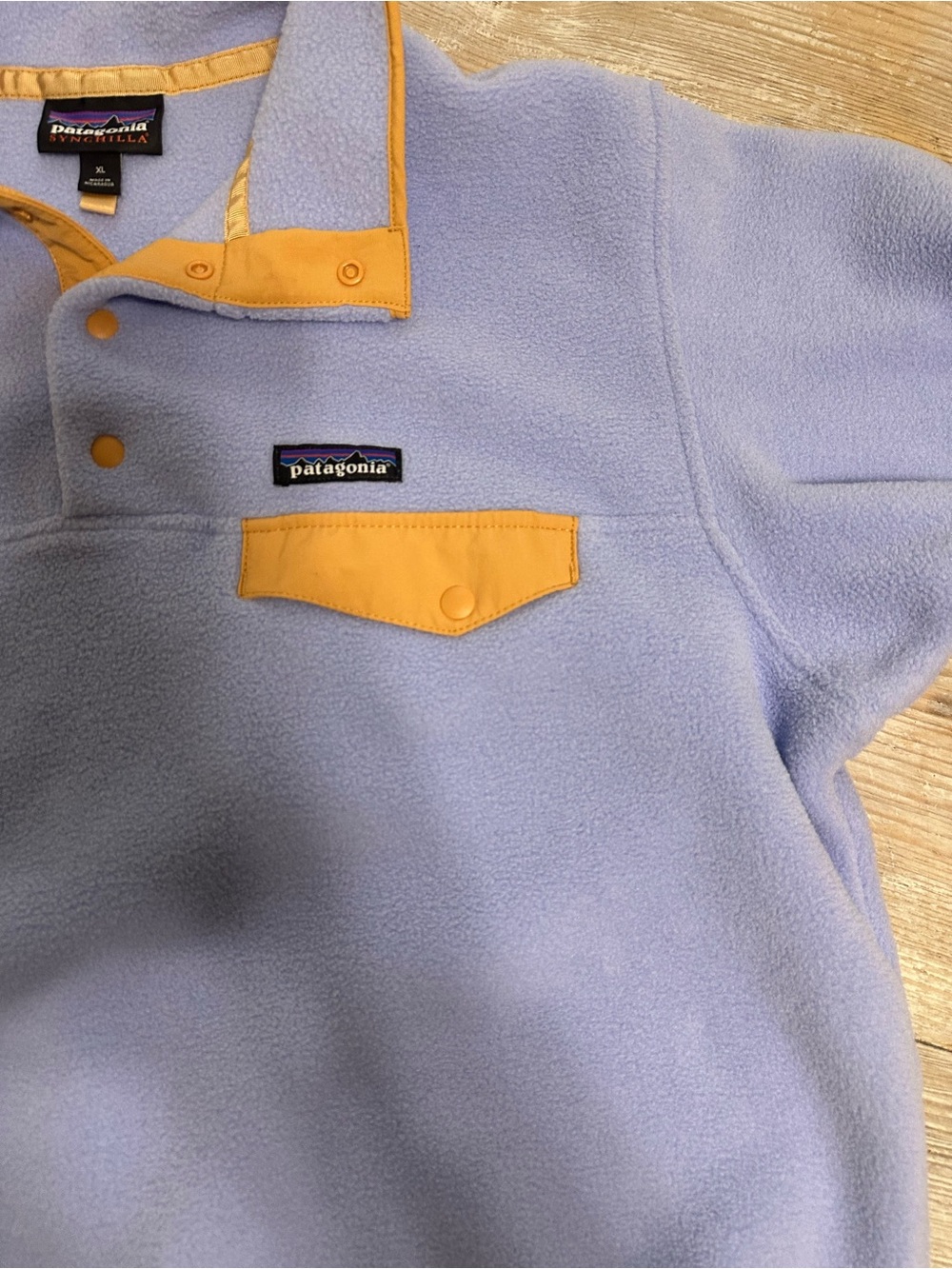 Patagonia Lightweight Synchilla Snap-T Fleece Pullover Periwinkle Blue Sz XL - Picture 5 of 8